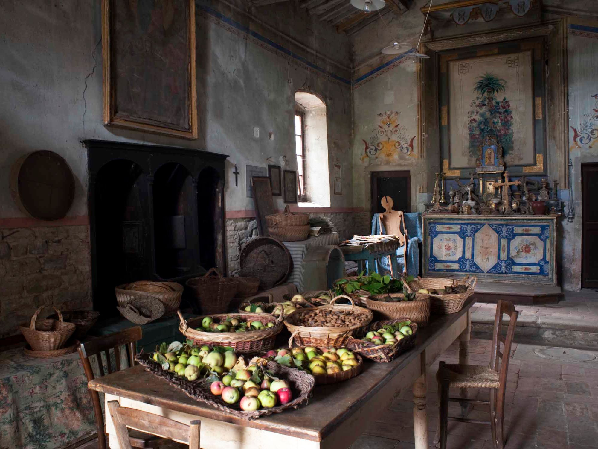 A former chapel in the home of Isabella dalla Ragione the ‘arboreal archeologist bringing trees back from near...