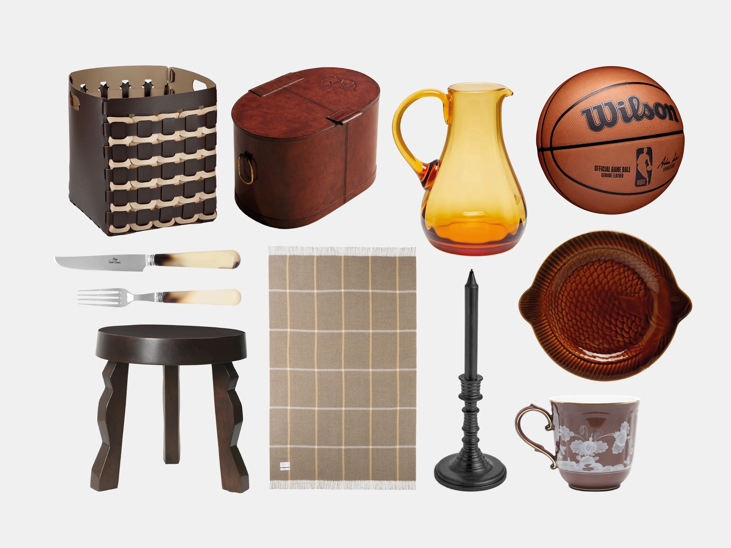 Image may contain Cutlery Ball Basketball Basketball  Sport Cup Fork Furniture Table Accessories and Bag